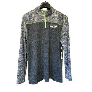 Seattle Seahawks NFL Kids Long Sleev 3/4 Zip Pullover XXL 18 sports football